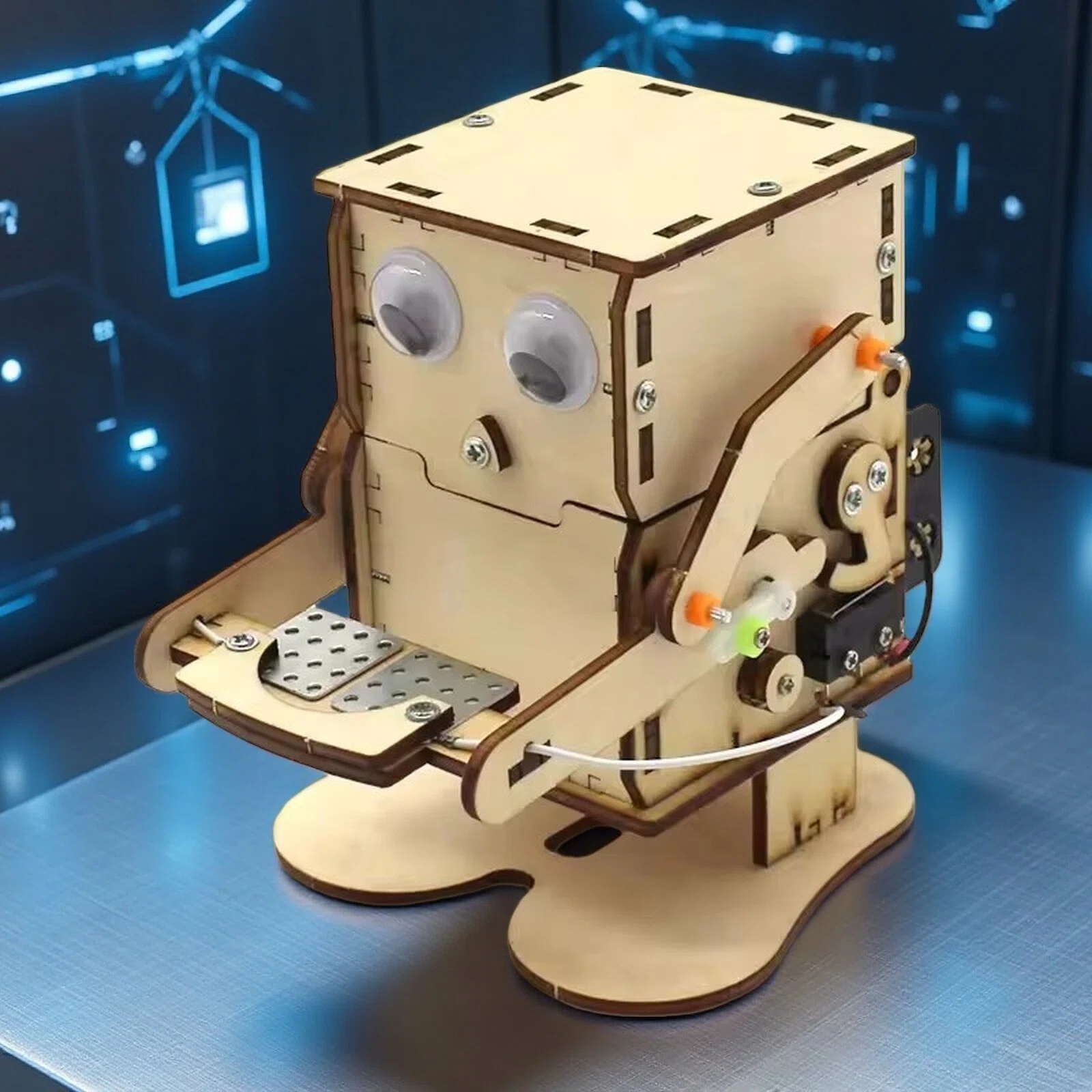 Science Robotics - Robot Modello Mangia-Monete Fai-da-te in Legno