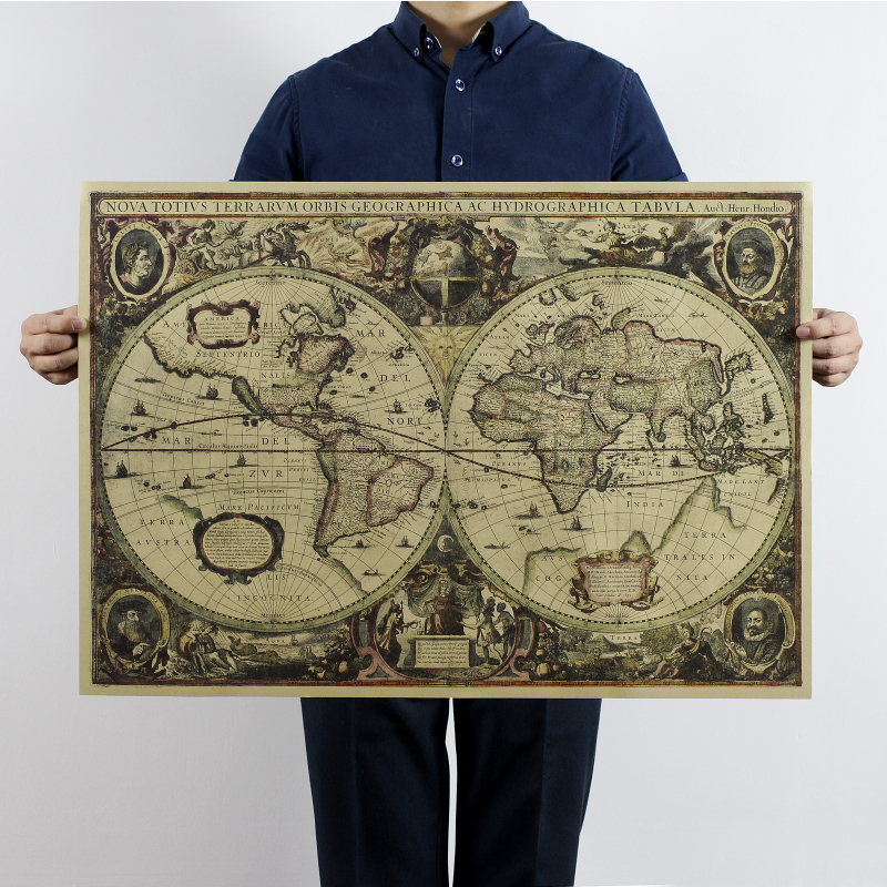 Star Map Poster - 1641 vecchio grafico nautico mappa del