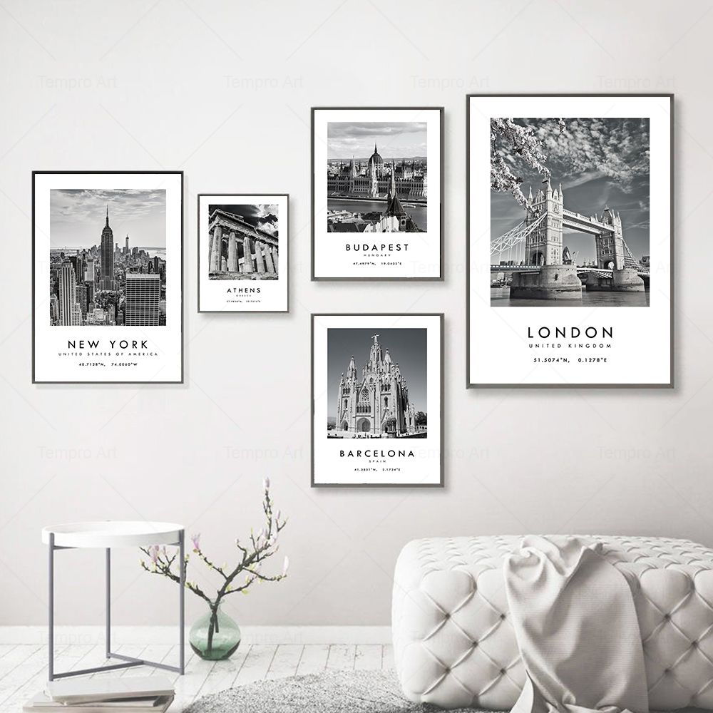 Nero Bianco Città Viaggi Fotog - Star Map Poster recensione e prezzo