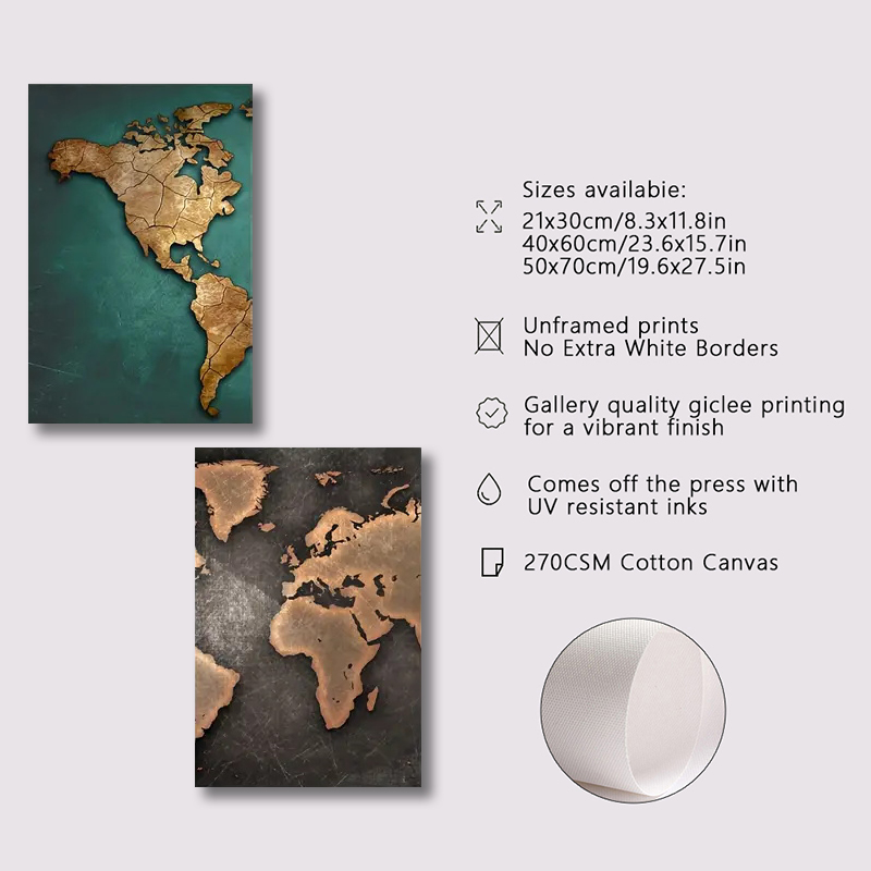 Mappa del mondo retrò 3 pezzi  - Star Map Poster recensione e prezzo